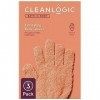 Cleanlogic Bath & Body Exfoliating Stretch Body Gloves, Assorted Colors, Removes Dry & Damaged Skin, Vegan-Friendly - Pack of