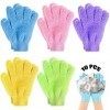 Gants De Corps 5 Paires De Gants De Bain Peeling Gants Éponge Peeling Pad Gant De Corps Pour Douche Peeling Mitt Gant De Douc