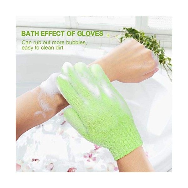 OUNONA Gants Exfoliants pour Bain Gants de Gommage Douche 4 Paires Couleur Aléatoire 