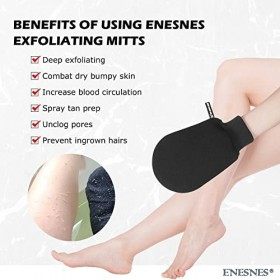 ENESNES Lot de 2 gants exfoliants pour le corps pour la douche, gant exfoliant coréen, dissolvant spécial peaux mortes et exf