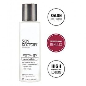 Skin Doctors Ingrow Go Lotion, Lotion pour Poils Incarnés, Appliquer en Prévention sur les Jambes, la Zone du Maillot, les Ai