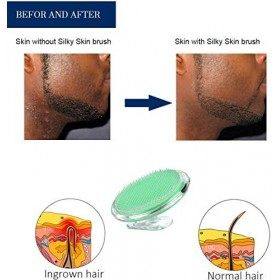 Silky Skin exfoliant brosse pour traiter et prévenir les bosses de rasoir et les poils incultivables cou, ligne de bikini pou