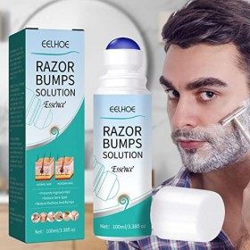 Solution pour poils incarnés | Bouchon de rasoir 100 ml avec bouteille à bille | Roll-On Solution Après-Rasage Pour Poils Inc