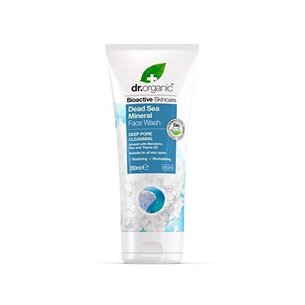 Dr. Organic Minéraux Organiques de Mer Morte Lavage de Visage 200 ml