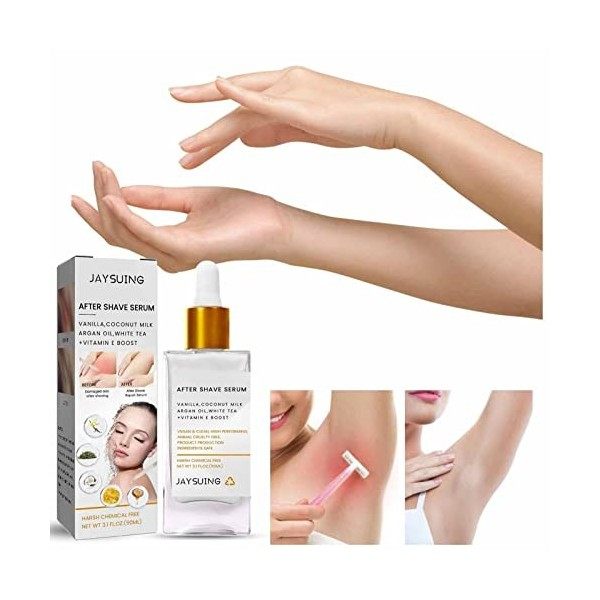 Wukesify Essence Contre Les Poils incarnés,90 ML de Solution Anti-Coups de Rasoir pour Poils incarnés - Solution après-Rasage