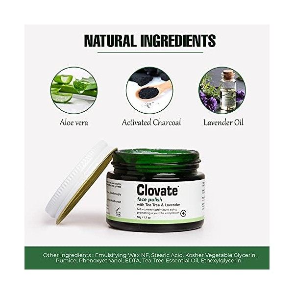 Clovate Vernis pour le visage - 50 g Gommage / Exfoliants