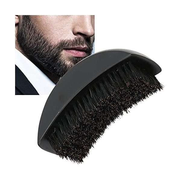 Brosse de toilettage de barbe, outil de style de brosse de barbe ergonomique à poignée souple pour hommes pour cadeau