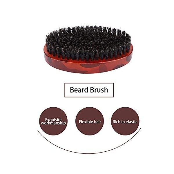 Brosse à barbe, peau douce et non irritante Brosse à barbe pour hommes pratique avec 1 pièces pour différentes modélisations 