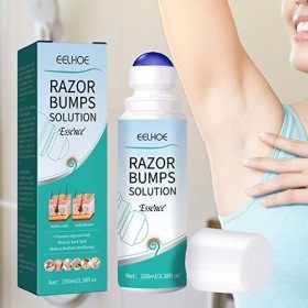 Botiniv Solution pour Poils incarnés,Bouchon de Rasoir 100 ML avec Bouteille à Bille - Réparation après-Rasage sans Bosses de