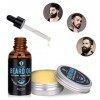 Kit Barbe Homme Kit Soin Barbe Homme Pour Barbe Avec Huile à Barbe, Sérum de Croissance de Barbe, Lavage de Barbe, Baume à Ba