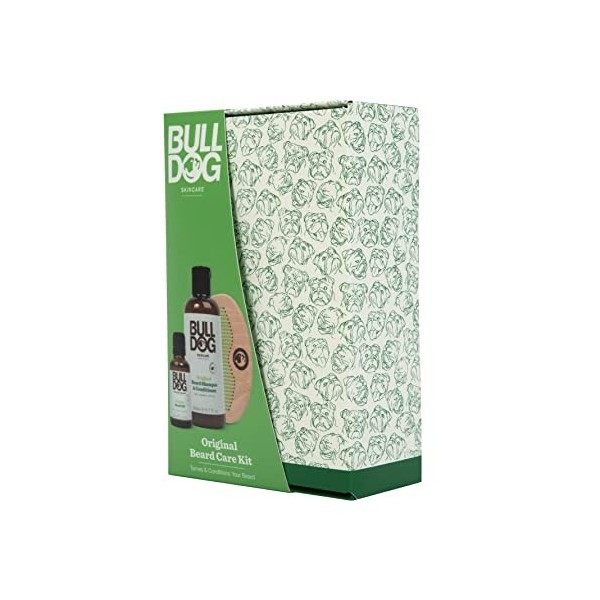Bulldog Skincare – Kit de soins de la barbe original pour homme 1 shampooing et après-shampoing pour barbe original 200 ml, 