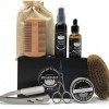 HOUSON Kit Entretien Barbe Homme, Kit de Soin Barbe Homme Complet Coffret Barbe Soin Barbe Cadeaux Pour Homme