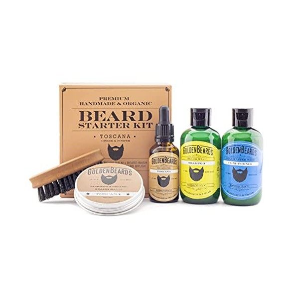 COFFRET SOIN POUR BARBE - GOLDEN BEARDS - Coffret huiles de soin pour votre barbe ● 100% BIO et fabrication artisanale Toscan