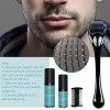 aoren Kit de Croissance de Barbe pour Homme | Soin de Barbe Hydratant,Spray à Barbe, Essence, Rouleau, Peigne, Ensemble de Co