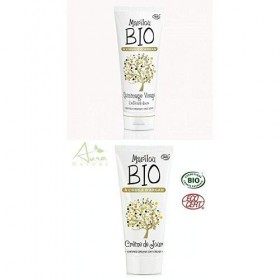 Duo Produit de beauté MARILOU BIO - Gamme Argan - Gommage pour le visage à lhuile dArgan - Crème de jour Gommage / Exfoliants