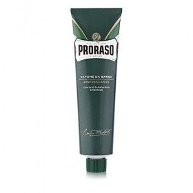 Proraso Crème à raser en tube, 150ml, Crème de rasage rafraîchissante et tonifiante à lhuile deucalyptus et au menthol, Fab