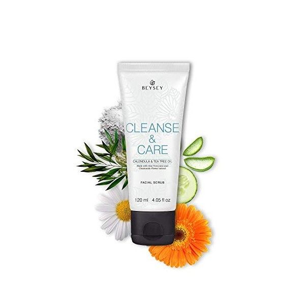 Gommage du Visage à lAloe Vera, Tea Tree, Calendula et Camomille - CLEANSE&CARE Beysey 120ml Gommage / Exfoliants