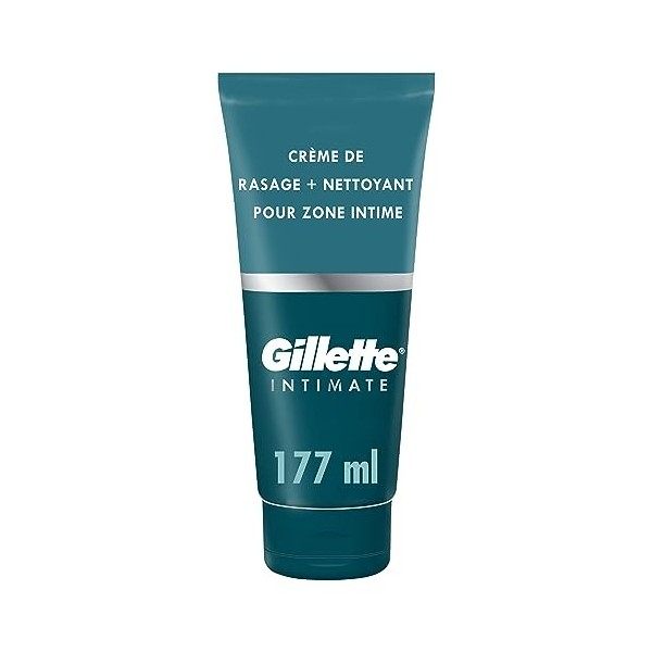 Gillette Intimate 2-En-1 Crème De Rasage + Nettoyant Pour Zone Intime, Formule Douce, Formulé Pour Les Poils De La Zone Intim