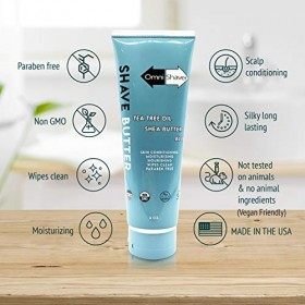 OmniShaver Beurre Rasez - la meilleure crème de rasage pour la tête et le corps Bras Jambes - Tête de rasage Savon