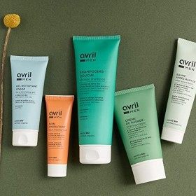 Avril - Crème de Rasage Homme Bio - Aloe Vera Bio - Protection contre les Irritations - Tous Types de Peaux - 98% dOrigine N