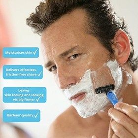 The Real Shaving Company Crème à raser traditionnelle anti-âge - Sans friction, rasage lisse, anti-âge ciblé pour peaux sèche