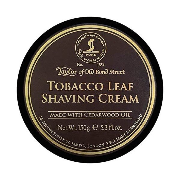 Taylor Of Old Bond Street Shaving Cream Pot 150g - Tobacco Leaf