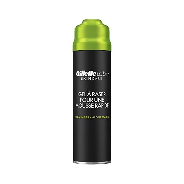 GilletteLabs Gel À Raser Pour une Mousse Rapide, Par Gillette, Gel À Raser Pour Homme, 198ml