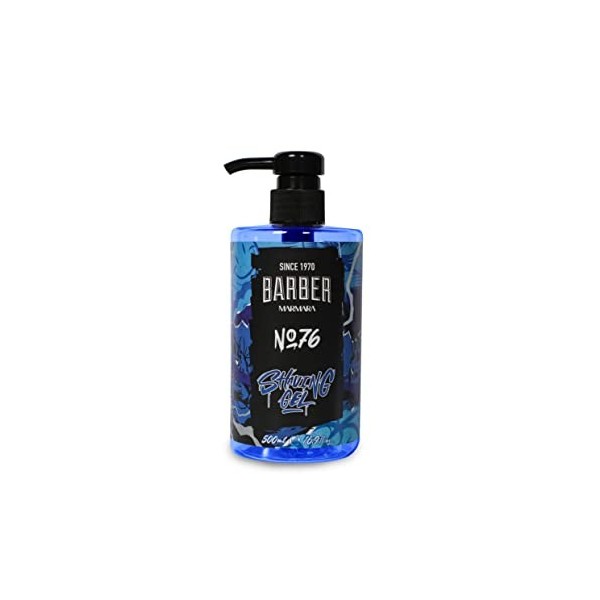 BARBER MARMARA gel de rasage homme n°76 - gel de rasage homme transparent 500ml - pour un rasage précis des contours de la ba