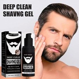 Idezek Hommes appliquant Un Gel à raser | Outil de Nettoyage de la Peau du Visage en Gel de Barbe pour Hommes, garçons - Gel 