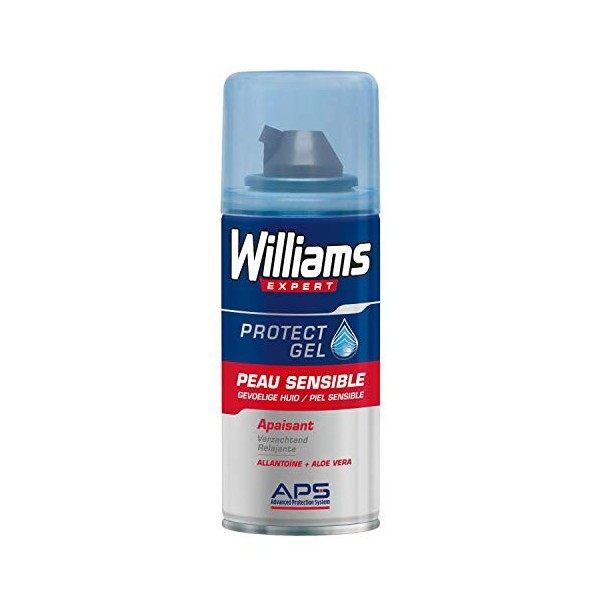 Williams Mini Gel à Raser Peau Sensible, Apaisant, Testé Dermatologiquement, 75ml