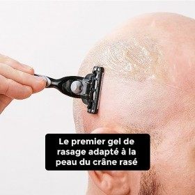 Gel de Rasage Transparent BOTAK pour Crâne Rasé | 95% d’origine naturelle, Végan, Français | Anti Coupures et Irritations | E