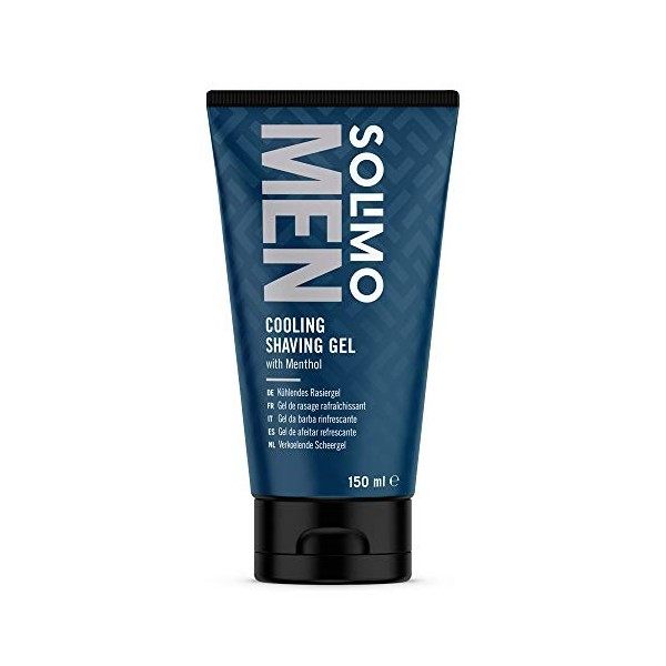 Marque Amazon - Solimo Men Gel de rasage rafraîchissant, 4 x 150ml