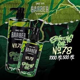 BARBER MARMARA gel de rasage homme n°78 - gel de rasage homme transparent 500ml - pour un rasage précis des contours de la ba