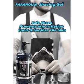 Paranoiaa Pro - Skin Shaving Gel - gel de rasage homme transparent 1000 ml 33.82 Fl Zo - pour un rasage précis des contours d