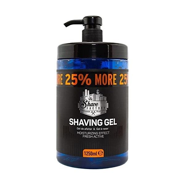 The Shave Factory - Gel à raser | Non irritant | Rasage précis du visage et du corps | Gel à raser pour homme | Hydrate la pe