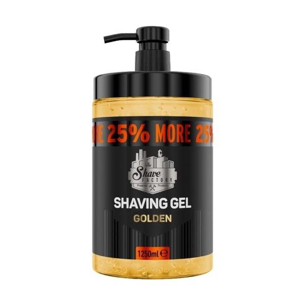 The Shave Factory - Gel à raser | Non irritant | Rasage précis du visage et du corps | Gel à raser pour homme | Hydrate la pe