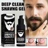 leryveo Gel à raser pour Hommes,Gels de Rasage Deep Clean Face Beard avec 50 ML - Formule de Gel rafraîchissant pour Les Poil