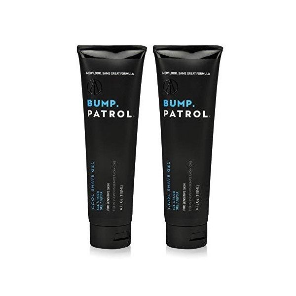 Bump Patrol Cool Shave Gel for Sensitive Skin, 4 Ounce Pack of 2 by Bump Patrol