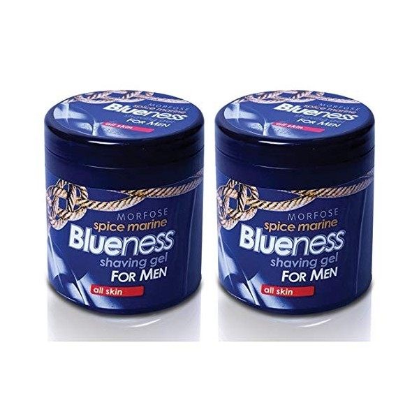 Morfose Blueness Lot de 2 flacons de Gel de Rasage Senteur Marine 500 ML