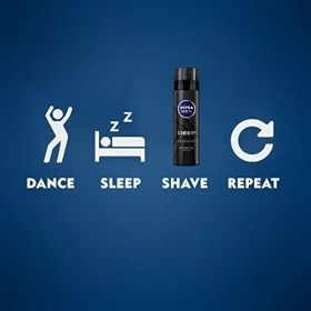 NIVEA Men Gel à raser au charbon noir, nettoyage en profondeur, 200 ml
