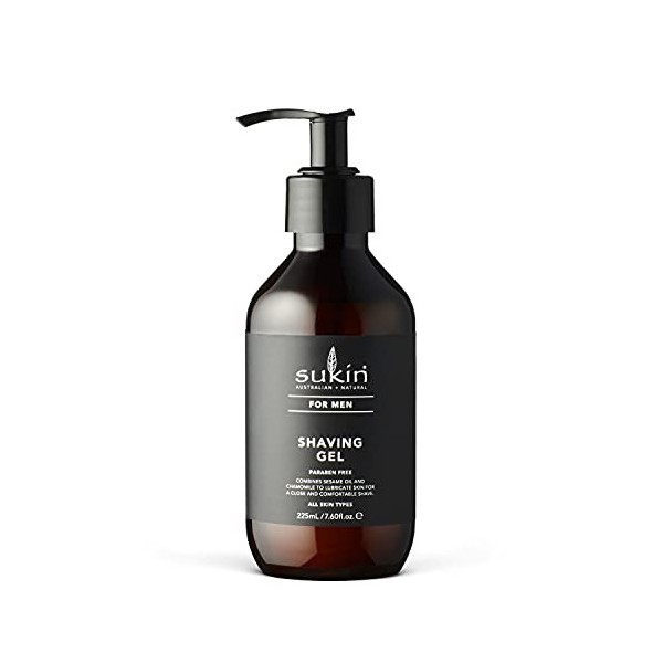 Sukin pour homme Gel à Raser, 225 ml