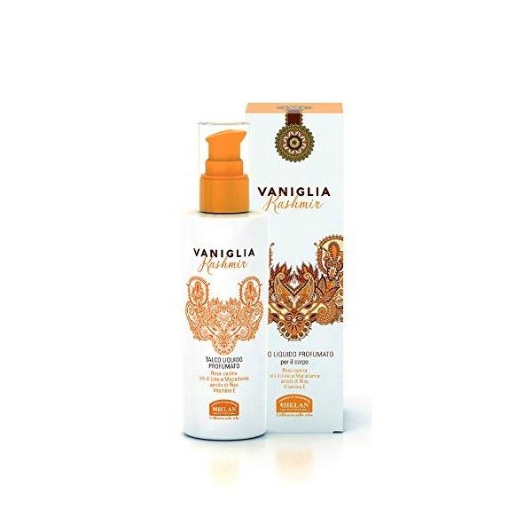 Helan, Vaniglia Kashmir - Talc Fluid avec Amidon de Riz, Creme Hydratante Corps Nourrissante avec Rose Musquée et Vitamine C 