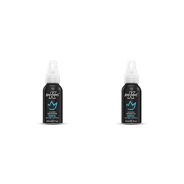 King of Shaves Sensitive Advanced Shaving Oil With Handy Pump 30 ml TWIN PACK