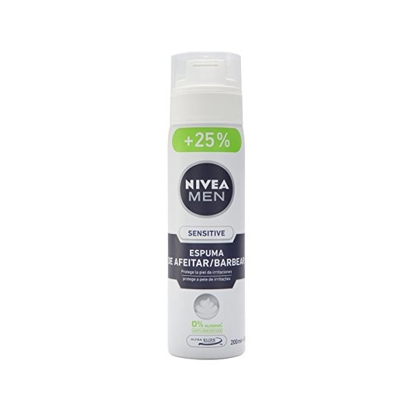 Nivea Men Sensitive 0% Mousse à Raser Anti-Irritación