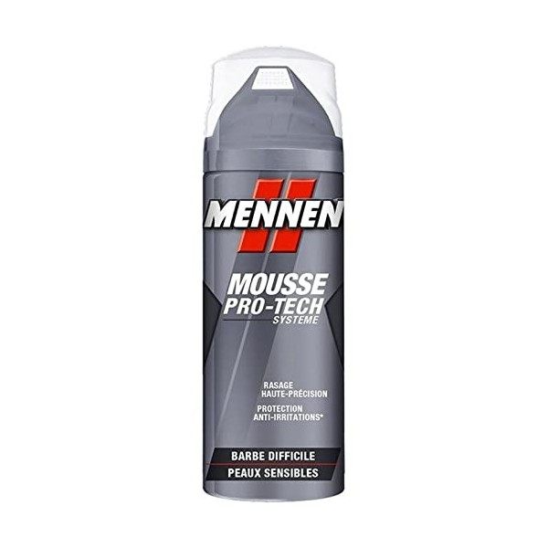 Mennen Mousse Pro-Tech Systeme Barbe Difficile Peaux Sensibles 250ml lot de 4 