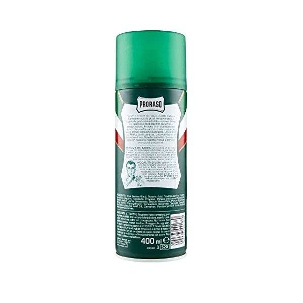 Proraso Proraso Green Shaving Foam Lot de 2 mousses à raser 400 ml