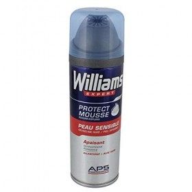 WILLIAMS - Mousse À Raser Sensible pour un Rasage Doux et Confortable - 200ml de Pur Bien-Être pour Lui et Elle - Lot De 4