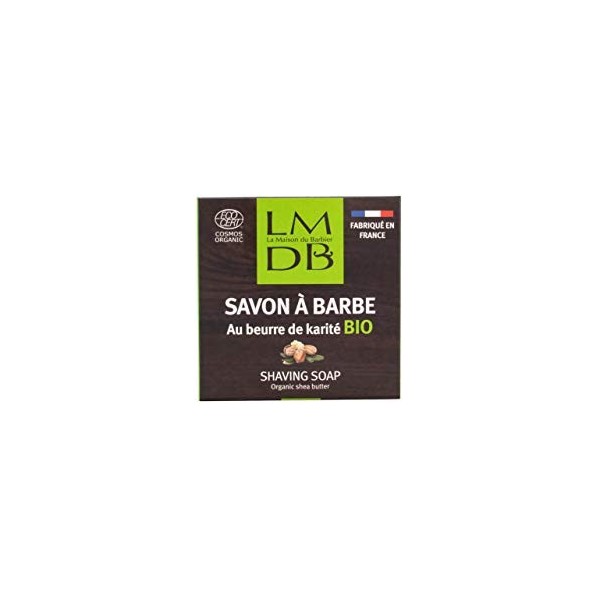 La Maison du Barbier - Savon à Barbe au Beurre de Karité Bio - Ecocert Cosmos Organic, 99% d’Ingrédients d’Origine Naturelle,