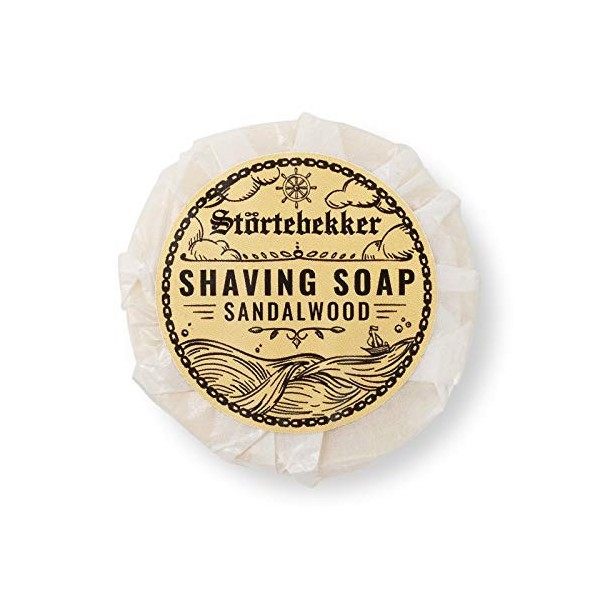 Störtebekker® Savon Rasage De Première Choix Bois De Santal - Savon Barbe Pour Une Mousse De Rasage À Haut Rendement - Savon 