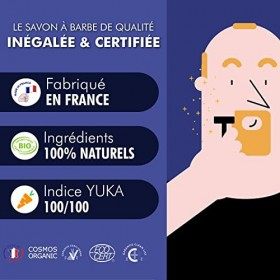 MONSIEUR BARBIER Savon de Rasage 100% Naturel & Français de, Black Edition TONKA, Le Savon à Barbe traditionnel par excellenc